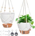 10 Inch Hanging Planters for Indoor Plants, 2 Pack Self Watering Hanging Baskets... - Image 2