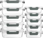 [10-Pack] Glass Meal Prep Containers with Lids, MCIRCO Food Storage Containers w... - Image 2