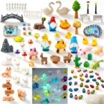 101 PCS Miniature Fairy Garden Accessories Kit, Mini Resin Animals Gnomes w/Glow... - Image 2