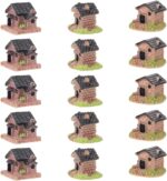 15Pcs Resin Mini House Decorations Small Fairy Houses for Micro Landscape Orname... - Image 2