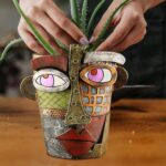 Midogaigai Abstract Face Planters Pots Head,Unique Head Planter for Indoor Plant... - Image 3