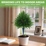 Grooy Artificial CedarTopiary Bushes for Outdoors with Spike, Set of 2 Cypress T... - Image 4