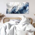 Mofutinpo Blue Abstract Wall Art Modern Canvas Art Wall Decor Artwork For Walls ... - Image 4