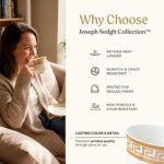 Joseph Sedgh Collection 57-Piece Bone China Dinnerware Set, Service for 8, White... - Image 5