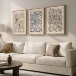 Framed Large William Morris Canvas Wall Art Set of 3, Vintage Nature Floral Artw... - Image 3