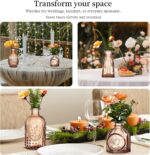 Glass Bud Vases Set of 32 - Amber Assorted Small Mini Glass Vases for Flowers, C... - Image 4