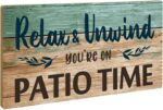 Patio Wall Decor Backyard Patio Signs And Decor Outdoor 10x5 Inches Hanging Sign... - Image 3