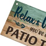 Patio Wall Decor Backyard Patio Signs And Decor Outdoor 10x5 Inches Hanging Sign... - Image 4
