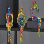 3Pcs Graffiti Thinker Statue Accents Reading Women Sculptures, Modern Aesthetic ... - Image 3
