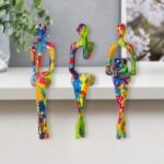 3Pcs Graffiti Thinker Statue Accents Reading Women Sculptures, Modern Aesthetic ... - Image 4
