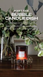 Alice Lane Original Bubble Candle Dish – Chic Amber Glass Candle Dish for Home D... - Image 3