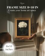 HUARCEY Gold Framed Vintage Wall Art for Living Room, Flowers Painting Canvas Pr... - Image 3