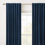 RYB HOME Blue Velvet Curtains 84 inches - Blackout Curtains for Living Room, The... - Image 3