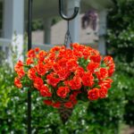 Artificial Faux Flowers Plants for Spring Outdoor Outside Decor, Fake Silk Orang... - Image 4