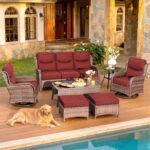 HILLGA 7-Piece Luxury Patio Furniture Set with 6" Thick Cushions, Weather-Resist... - Image 2