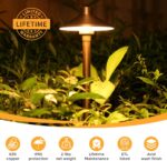 Gardencoin Solid Brass Low Voltage Pathway Lights (6.7'' Shade, 21.9'' Tall), 12... - Image 3
