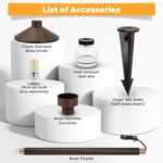 Gardencoin Solid Brass Low Voltage Pathway Lights (6.7'' Shade, 21.9'' Tall), 12... - Image 4