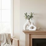 Carrot's Den Donut Vase, Set of 2 - White Large Ceramic Vase - Minimalist Nordic... - Image 4