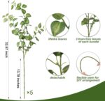 HyeFlora 5PCS Artificial Eucalyptus Leaves Stem Plants for Spring Decor, 32.7 in... - Image 4