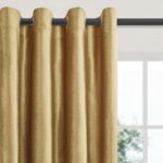 BULBUL Velvet Gold Curtains 84 inch Length- Living Room Blackout Thermal Window ... - Image 3