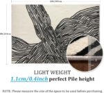 YIHOUSE 8×10 Ft Washable Rug, Black and White Abstract Area Rug for Bedroom Livi... - Image 3