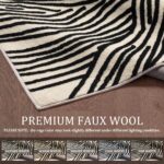 YIHOUSE 8×10 Ft Washable Rug, Black and White Abstract Area Rug for Bedroom Livi... - Image 4
