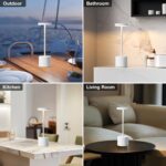 Kakanuo White Cordless Lamp Set, Rechargeable Lamp, 3 Color Temperature, LED Out... - Image 6