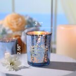 LETINE Blue Votive Candle Holders Set of 36 -Mercury Glass Candle Holders for We... - Image 3