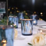 LETINE Blue Votive Candle Holders Set of 36 -Mercury Glass Candle Holders for We... - Image 4