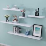 WELLAND 48 inch White Mission Floating Shelves for Wall, Bathroom and Bedroom, M... - Image 3