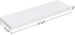 WELLAND 48 inch White Mission Floating Shelves for Wall, Bathroom and Bedroom, M... - Image 4