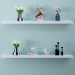 WELLAND 48 inch White Mission Floating Shelves for Wall, Bathroom and Bedroom, M... - Image 6