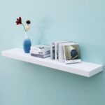 WELLAND 48 inch White Mission Floating Shelves for Wall, Bathroom and Bedroom, M... - Image 8