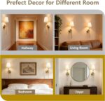 DORESshop Battery Operated Wall Sconce Set of 2, Wireless Wall Light Easy to Ins... - Image 4