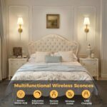 DORESshop Battery Operated Wall Sconce Set of 2, Wireless Wall Light Easy to Ins... - Image 5