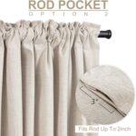 100% Blackout Shield Blackout Curtains for Bedroom 84 Inches Long, Back Tab/Rod ... - Image 5