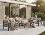 Aluminum Outdoor Patio Furniture Set with Coffee Table, 4 Piece Patio Conversati... - Image 5