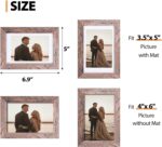 Fixwal 4x6 Picture Frames Set of 5, Vintage Multicolour Photo Frames with Temper... - Image 4