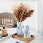 Blue and White Vase Set of 2, Light Blue Vases Home Decor, Decorative Pretty Uni... - Image 3