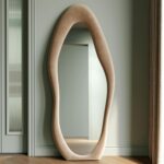 Honyee Full Length Mirror, 63" x 24" Wall Mirror, Flannel Wrapped Wooden Frame F... - Image 3
