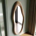 Honyee Full Length Mirror, 63" x 24" Wall Mirror, Flannel Wrapped Wooden Frame F... - Image 4