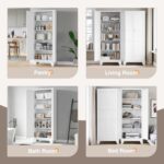 Yizosh Metal Pantry Cabinet, 75" Kitchen Pantry with 2 Door and 4 Adjustable She... - Image 6