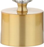 JONATHAN Y 25.25" Clear and Brass Gold Crystal Table Lamp, Modern Glam Faceted O... - Image 5