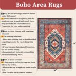 SERISSA Washable Rugs 8x10 Area Rugs, Large Non-Slip Boho Living Room Rust Rug, ... - Image 3
