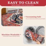 SERISSA Washable Rugs 8x10 Area Rugs, Large Non-Slip Boho Living Room Rust Rug, ... - Image 5