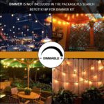 Svater Outdoor String Lights 150FT, E26 Socket, 48pcs S14 Shatterpoof Bulbs, 1 W... - Image 6
