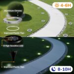 INCX 4.6 inch Solar Lights Outdoor Waterproof,12 Pack Solar Lights for Outside, ... - Image 4
