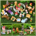 32 Pcs Fairy Garden Accessories Mini Fairy Figures Miniature Table and Chairs Br... - Image 4