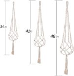 MIPON 3 Pack Macrame Plant Hanger Indoor Hanging Planter Holder with 3 Hooks, 46... - Image 5