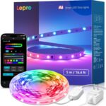 Lepro S1 AI LED Strip Lights for Bedroom - 16.4ft Smart RGB Light Strips with IC... - Image 2